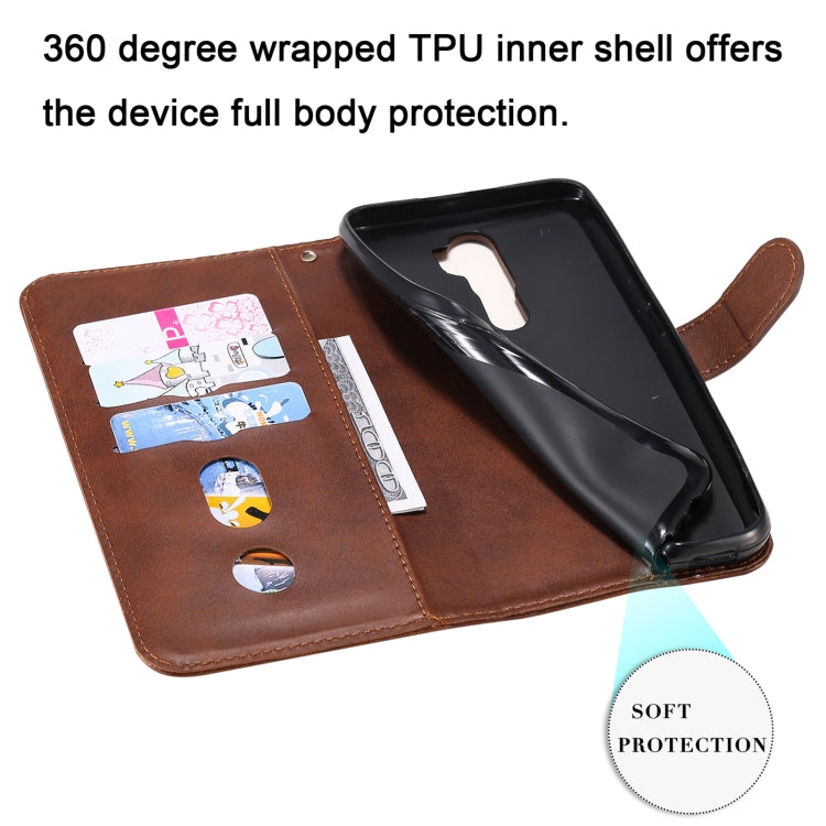 For OPPO A9 (2020) / A5 (2020) Fashion Calf Texture Zipper Horizontal Flip Leather Case with Holder & Card Slots & Wallet(Brown) - OPPO Cases by buy2fix | Online Shopping UK | buy2fix