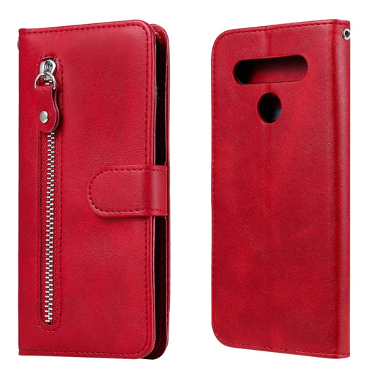 For LG K41S / K51S Fashion Calf Texture Zipper Horizontal Flip Leather Case with Holder & Card Slots & Wallet(Red) - LG Cases by buy2fix | Online Shopping UK | buy2fix