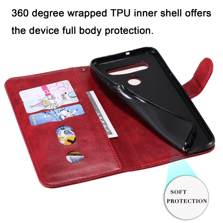 For LG K41S / K51S Fashion Calf Texture Zipper Horizontal Flip Leather Case with Holder & Card Slots & Wallet(Red) - LG Cases by buy2fix | Online Shopping UK | buy2fix