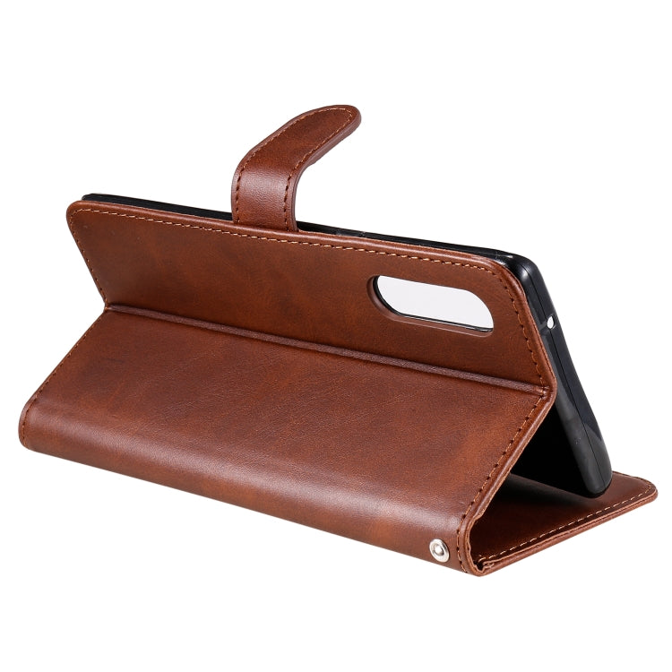 For LG Velvet Fashion Calf Texture Zipper Horizontal Flip Leather Case with Holder & Card Slots & Wallet(Brown) - LG Cases by buy2fix | Online Shopping UK | buy2fix