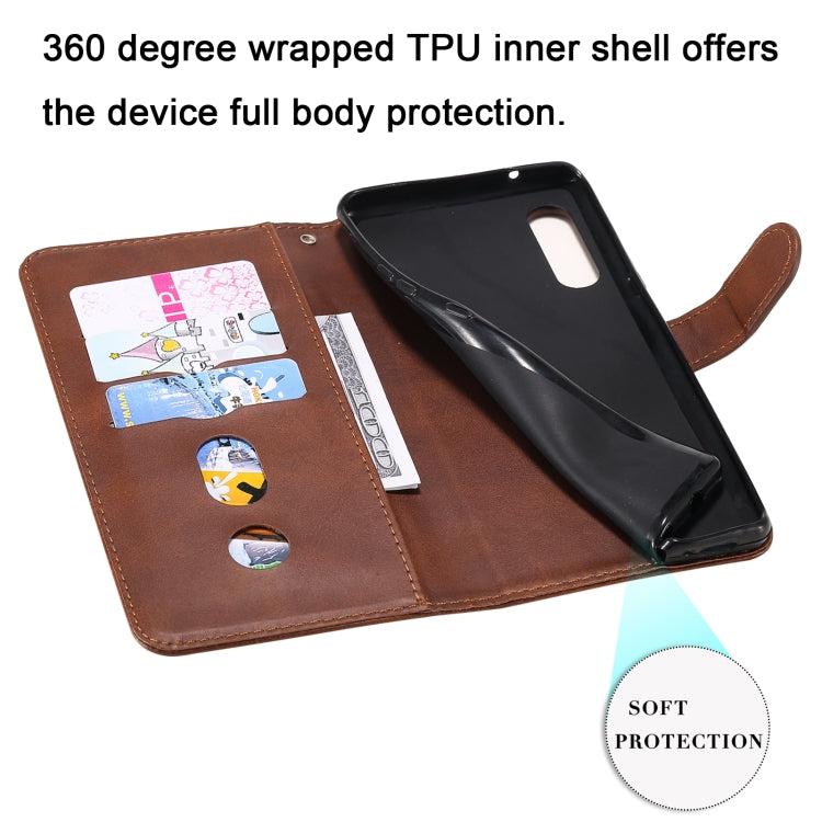 For LG Velvet Fashion Calf Texture Zipper Horizontal Flip Leather Case with Holder & Card Slots & Wallet(Brown) - LG Cases by buy2fix | Online Shopping UK | buy2fix