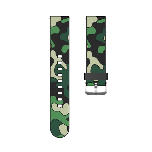 20mm For Amazfit GTR 2 / GTR 42mm Camouflage Silicone Watch Band with Silver Buckle(4) by buy2fix