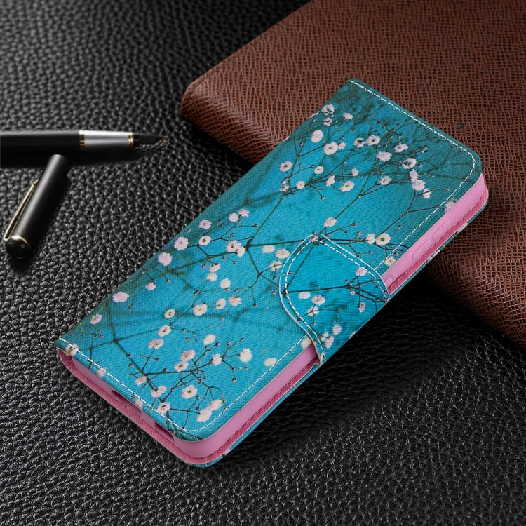 For Samsung Galaxy S21 5G Colored Drawing Pattern Horizontal Flip Leather Case with Holder & Card Slots & Wallet(Plum Blossom) - Galaxy S21 5G Cases by buy2fix | Online Shopping UK | buy2fix