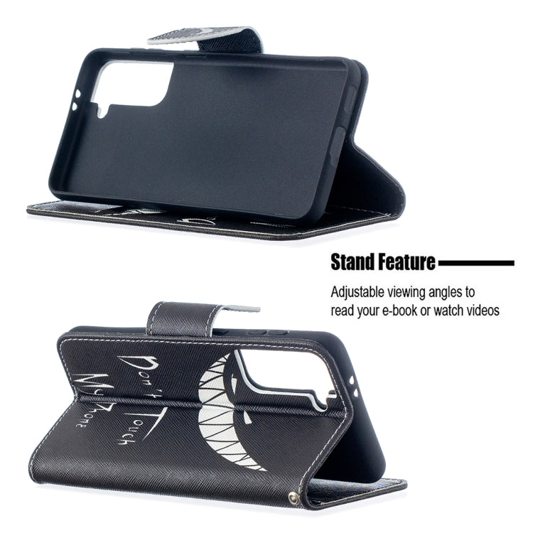 For Samsung Galaxy S21 5G Colored Drawing Pattern Horizontal Flip Leather Case with Holder & Card Slots & Wallet(Smirk) - Galaxy S21 5G Cases by buy2fix | Online Shopping UK | buy2fix