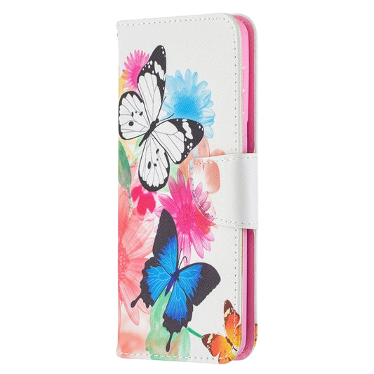 For Samsung Galaxy S21+ 5G Colored Drawing Pattern Horizontal Flip Leather Case with Holder & Card Slots & Wallet(Butterfly) by buy2fix