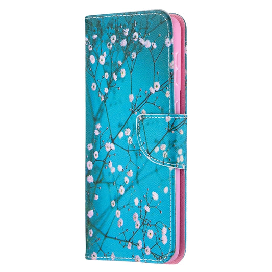 For Samsung Galaxy S21+ 5G Colored Drawing Pattern Horizontal Flip Leather Case with Holder & Card Slots & Wallet(Plum Blossom) by buy2fix