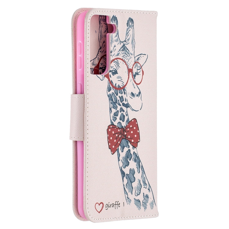 For Samsung Galaxy S21+ 5G Colored Drawing Pattern Horizontal Flip Leather Case with Holder & Card Slots & Wallet(Deer) - Galaxy S21+ 5G Cases by buy2fix | Online Shopping UK | buy2fix
