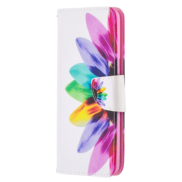 For Samsung Galaxy S21+ 5G Colored Drawing Pattern Horizontal Flip Leather Case with Holder & Card Slots & Wallet(Sun Flower) - Galaxy S21+ 5G Cases by buy2fix | Online Shopping UK | buy2fix