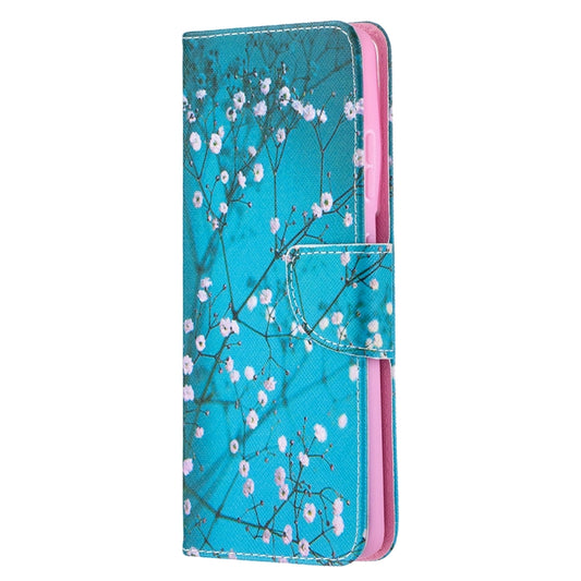 For Samsung Galaxy S21 Ultra 5G Colored Drawing Pattern Horizontal Flip Leather Case with Holder & Card Slots & Wallet(Plum Blossom) by buy2fix
