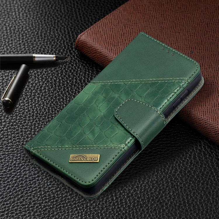 For Samsung Galaxy S21 5G Matching Color Crocodile Texture Horizontal Flip PU Leather Case with Wallet & Holder & Card Slots(Green) - Galaxy S21 5G Cases by buy2fix | Online Shopping UK | buy2fix