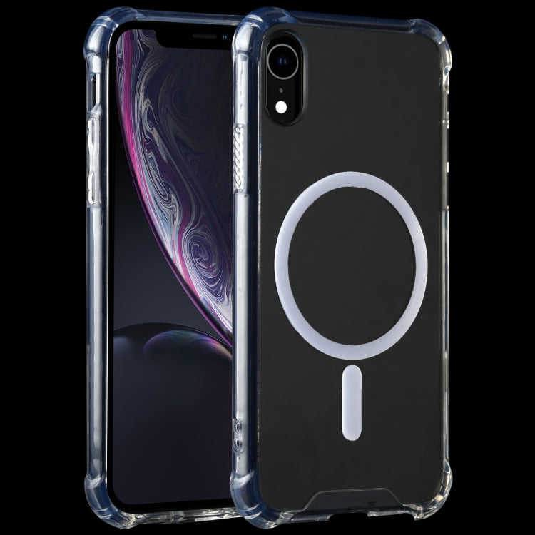 For iPhone XR Clear Four-corner Airbag Magnetic Shockproof Protective Magsafe Case - More iPhone Cases by buy2fix | Online Shopping UK | buy2fix