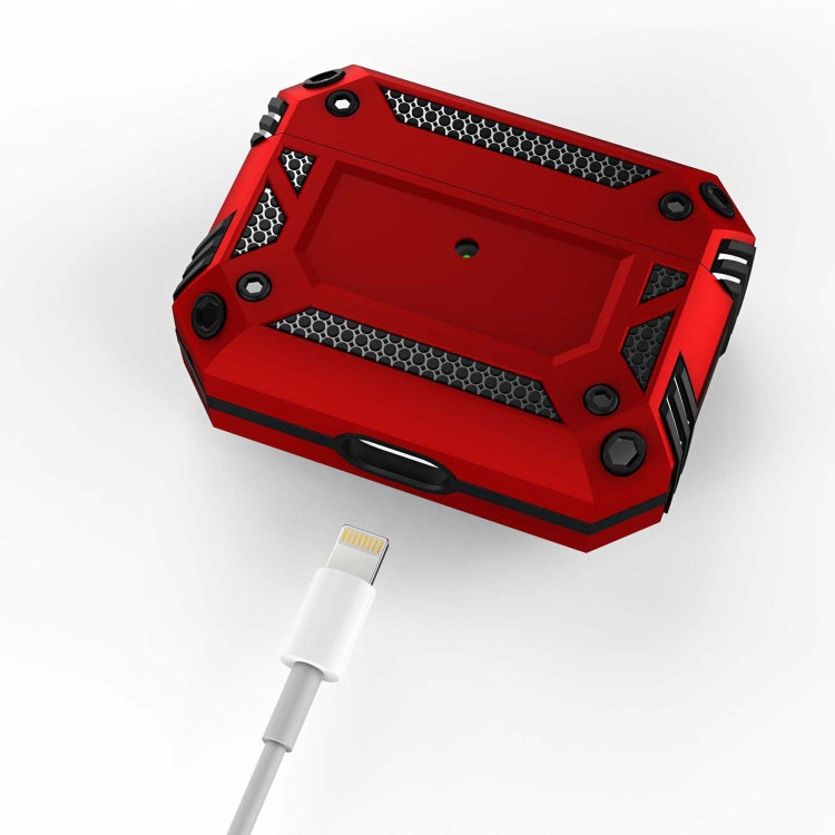 Iron Man Four-corner Shockproof Earphone Protective Cover For AirPods Pro(Red) - For AirPods Pro by buy2fix | Online Shopping UK | buy2fix