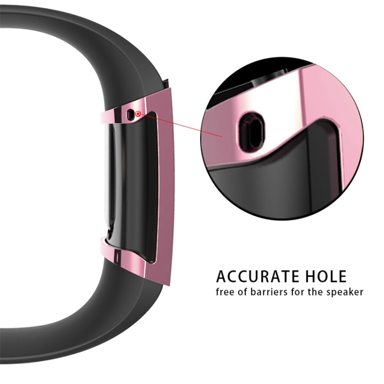 For Fitbit Charge 3 / 4 Full Coverage Plating TPU Watch Case(Pink) - Watch Bands by buy2fix | Online Shopping UK | buy2fix