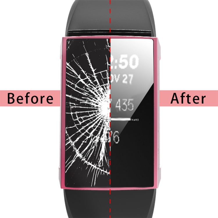For Fitbit Charge 3 / 4 Full Coverage Plating TPU Watch Case(Pink) - Watch Bands by buy2fix | Online Shopping UK | buy2fix