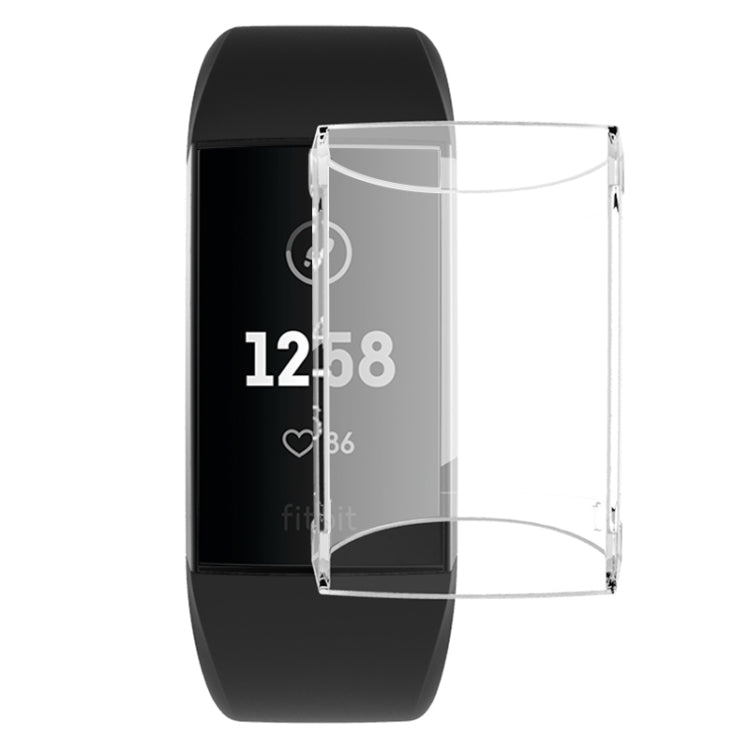 For Fitbit Charge 3 / 4 Full Coverage Plating TPU Watch Case(Transparent) - Watch Bands by buy2fix | Online Shopping UK | buy2fix