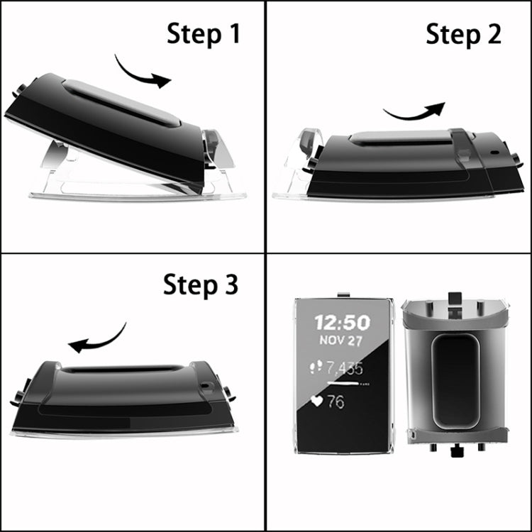 For Fitbit Charge 3 / 4 Full Coverage Plating TPU Watch Case(Transparent) - Watch Bands by buy2fix | Online Shopping UK | buy2fix