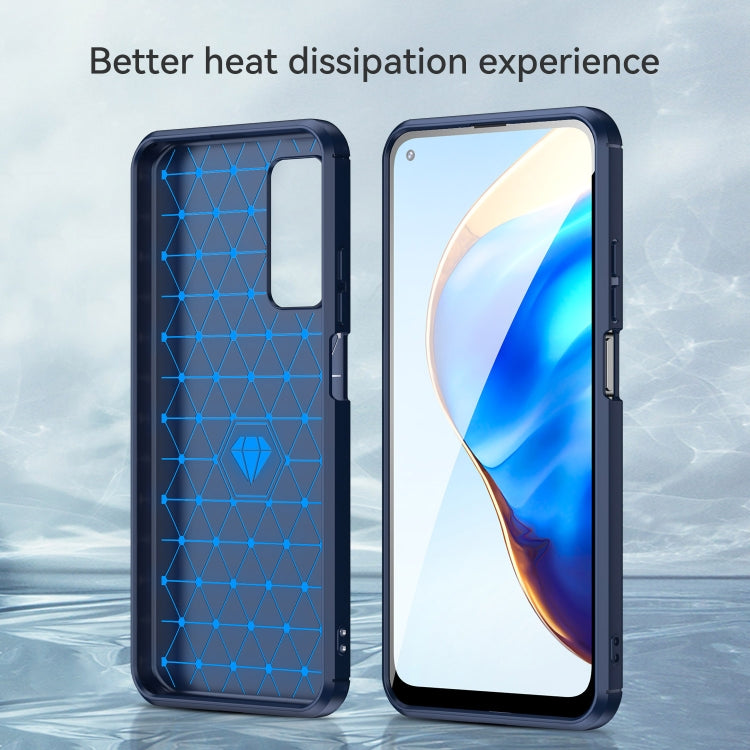For Xiaomi Mi 10T Pro 5G Brushed Texture Carbon Fiber TPU Case(Navy Blue) - Xiaomi Cases by buy2fix | Online Shopping UK | buy2fix