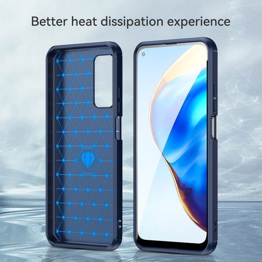 For Xiaomi Mi 10T Pro 5G Brushed Texture Carbon Fiber TPU Case(Navy Blue) by buy2fix