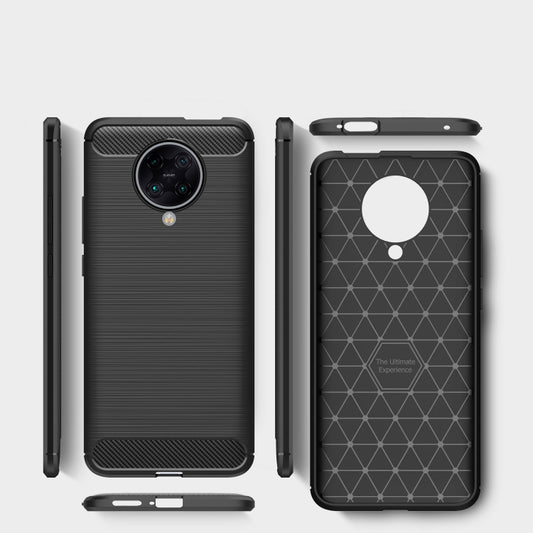 For Xiaomi Redmi K30 Ultra Brushed Texture Carbon Fiber TPU Case(Black) by buy2fix
