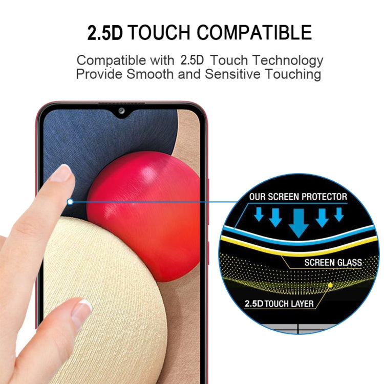 For Samsung Galaxy A02s 25 PCS Full Glue Full Screen Tempered Glass Film - Galaxy Tempered Glass by buy2fix | Online Shopping UK | buy2fix