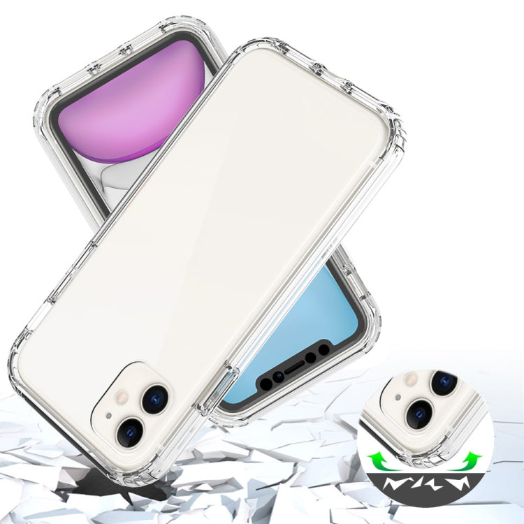 For iPhone 11 Shockproof High Transparency Two-color Gradual Change PC+TPU Candy Colors Protective Case (Black) - iPhone 11 Cases by buy2fix | Online Shopping UK | buy2fix