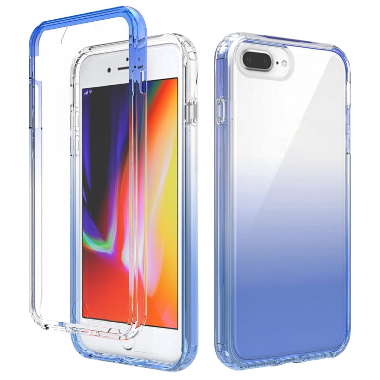 For iPhone SE 2022 / SE 2020 / 8 / 7 Shockproof High Transparency Two-color Gradual Change PC+TPU Candy Colors Protective Case(Blue) - iPhone SE 2022 / 2020 / 8 / 7 Cases by buy2fix | Online Shopping UK | buy2fix