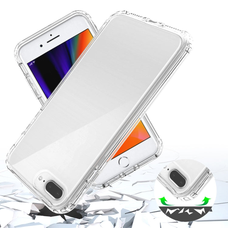 For iPhone SE 2022 / SE 2020 / 8 / 7 Shockproof High Transparency Two-color Gradual Change PC+TPU Candy Colors Protective Case(Transparent) by buy2fix