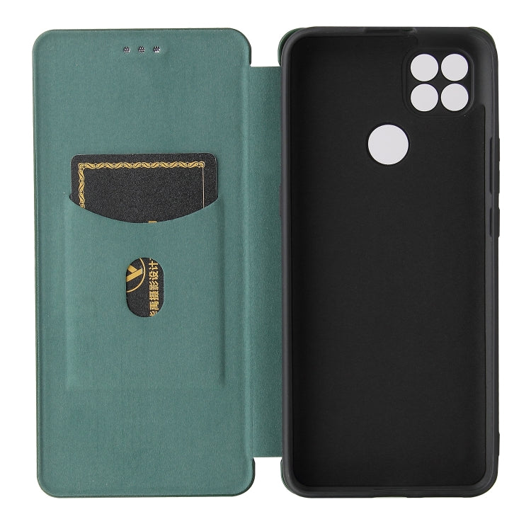 For Motorola Moto G9 Power Carbon Fiber Texture Horizontal Flip TPU + PC + PU Leather Case with Card Slot(Green) - Motorola Cases by buy2fix | Online Shopping UK | buy2fix