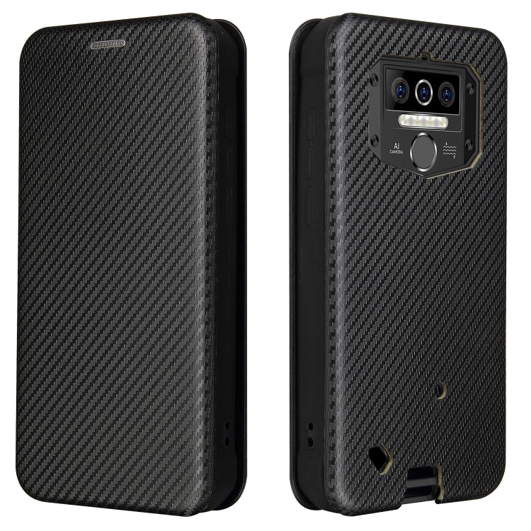 For Oukitel WP5 / WP5 Pro Carbon Fiber Texture Horizontal Flip TPU + PC + PU Leather Case with Card Slot(Black) - More Brand by buy2fix | Online Shopping UK | buy2fix
