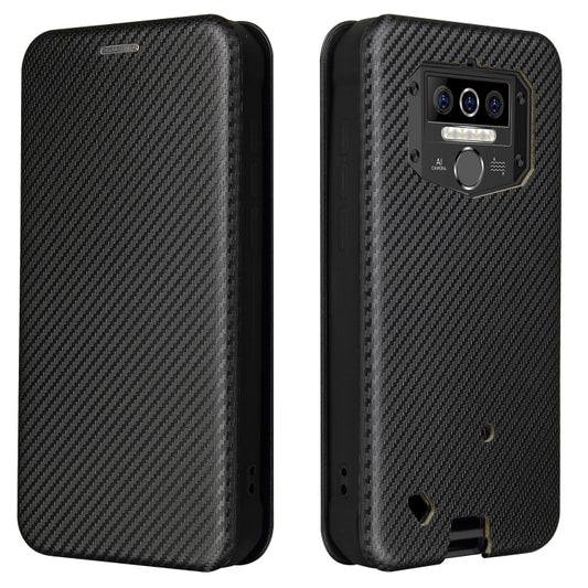 For Oukitel WP5 / WP5 Pro Carbon Fiber Texture Horizontal Flip TPU + PC + PU Leather Case with Card Slot(Black) - More Brand by buy2fix | Online Shopping UK | buy2fix