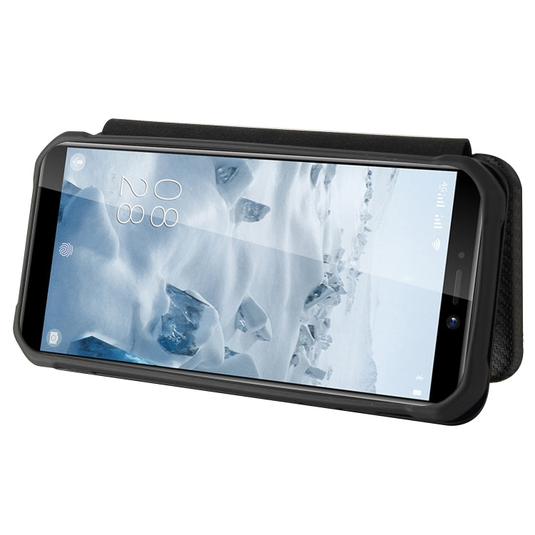 For Oukitel WP5 / WP5 Pro Carbon Fiber Texture Horizontal Flip TPU + PC + PU Leather Case with Card Slot(Black) - More Brand by buy2fix | Online Shopping UK | buy2fix
