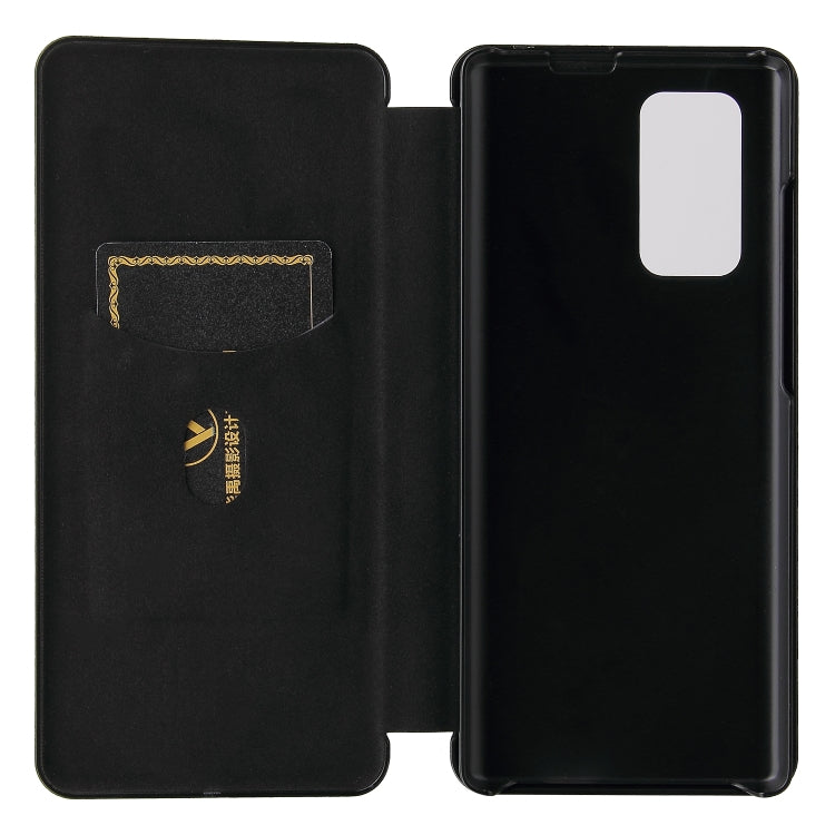 For LG Wing 5G Carbon Fiber Texture Horizontal Flip TPU + PC + PU Leather Case with Card Slot(Black) - LG Cases by buy2fix | Online Shopping UK | buy2fix