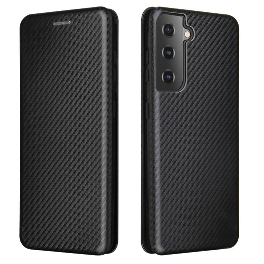 For Samsung Galaxy S30 Carbon Fiber Texture Horizontal Flip TPU + PC + PU Leather Case with Card Slot(Black) by buy2fix
