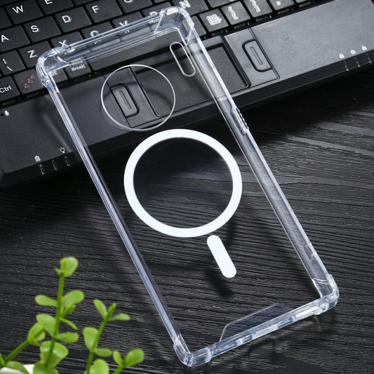 For Huawei Mate 30 Magsafe Case Clear Four-corner Airbag Shockproof PC + TPU Case with Magnetic(Transparent) by buy2fix