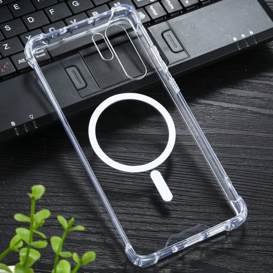 For Huawei P30 Pro Magsafe Case Clear Four-corner Airbag Shockproof PC + TPU Case with Magnetic(Transparent) - Huawei Cases by buy2fix | Online Shopping UK | buy2fix