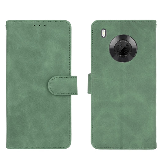 For Huawei Y9a Solid Color Skin Feel Magnetic Buckle Horizontal Flip Calf Texture PU Leather Case with Holder & Card Slots & Wallet(Green) by buy2fix