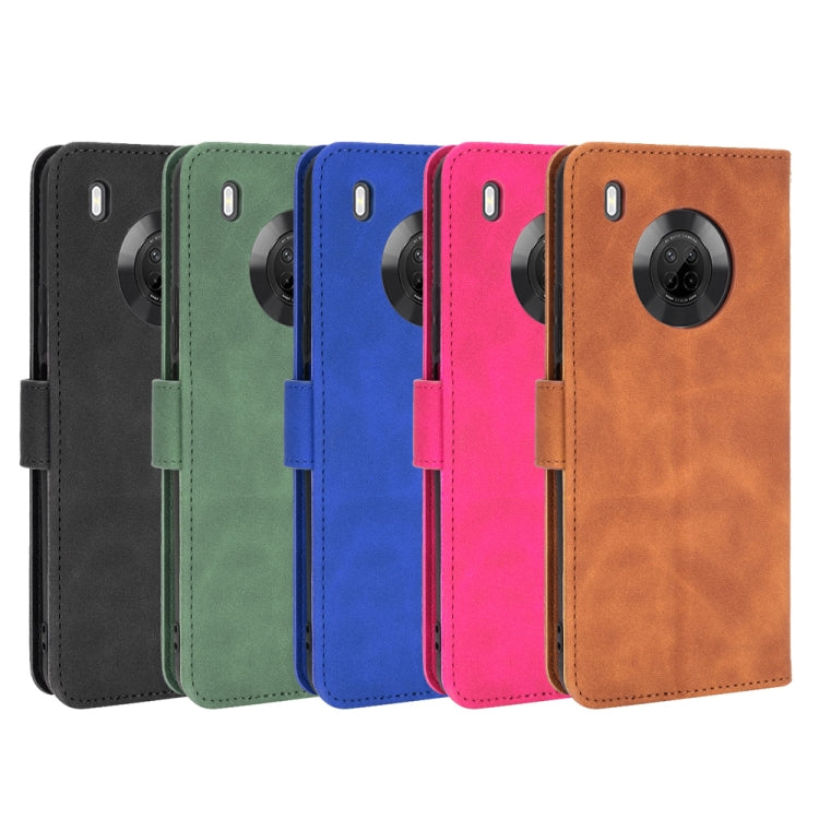 For Huawei Y9a Solid Color Skin Feel Magnetic Buckle Horizontal Flip Calf Texture PU Leather Case with Holder & Card Slots & Wallet(Green) - Huawei Cases by buy2fix | Online Shopping UK | buy2fix