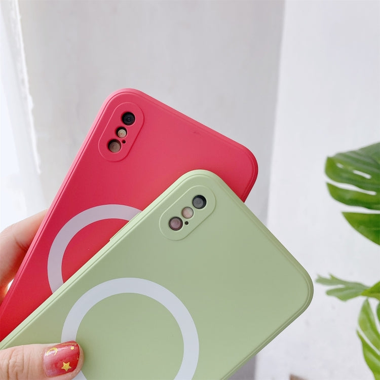 For iPhone XR Liquid Silicone Full Coverage Shockproof Magsafe Case(Light Green) - More iPhone Cases by buy2fix | Online Shopping UK | buy2fix