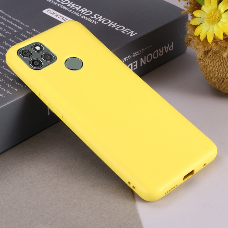 For Motorola Moto G9 Power Pure Color Liquid Silicone Shockproof Full Coverage Case(Yellow) by buy2fix