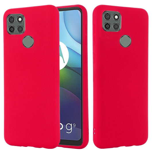 For Motorola Moto G9 Power Pure Color Liquid Silicone Shockproof Full Coverage Case(Red) by buy2fix