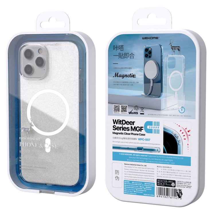 WK WPC-007 iDeal Series Magsafe Case Magnetic Ring All-inclusive Clear TPU Transparent Shockproof Case For iPhone 11 Pro Max by WK
