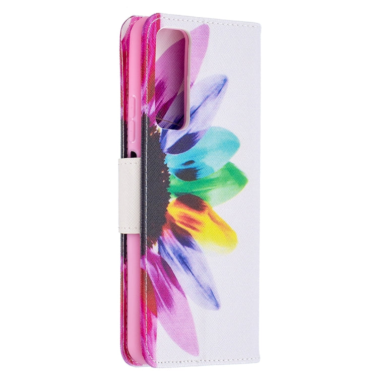 For Huawei P smart 2021 / Y7a Colored Drawing Pattern Horizontal Flip Leather Case with Holder & Card Slots & Wallet(Sun Flower) - Huawei Cases by buy2fix | Online Shopping UK | buy2fix
