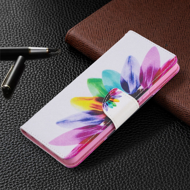 For Huawei P smart 2021 / Y7a Colored Drawing Pattern Horizontal Flip Leather Case with Holder & Card Slots & Wallet(Sun Flower) - Huawei Cases by buy2fix | Online Shopping UK | buy2fix