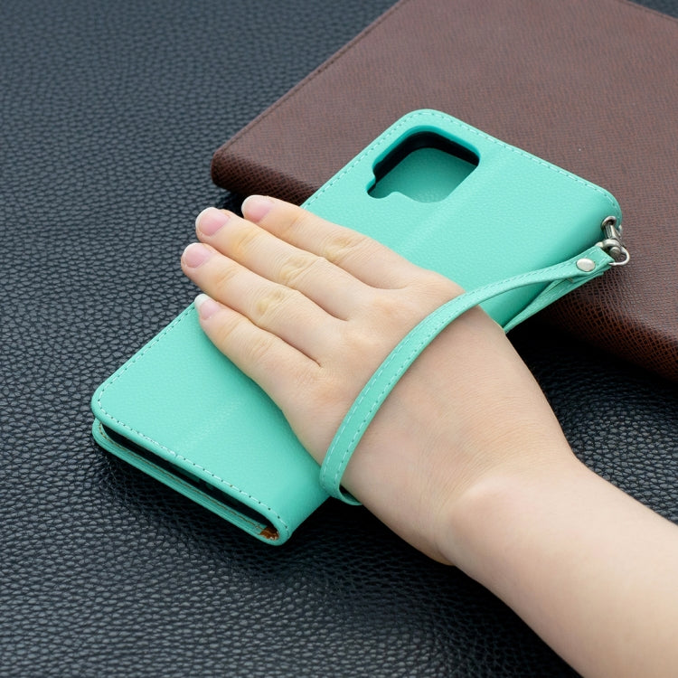 For Samsung Galaxy A12 Litchi Texture Pure Color Horizontal Flip PU Leather Case with Holder & Card Slots & Wallet & Lanyard(Green) by buy2fix