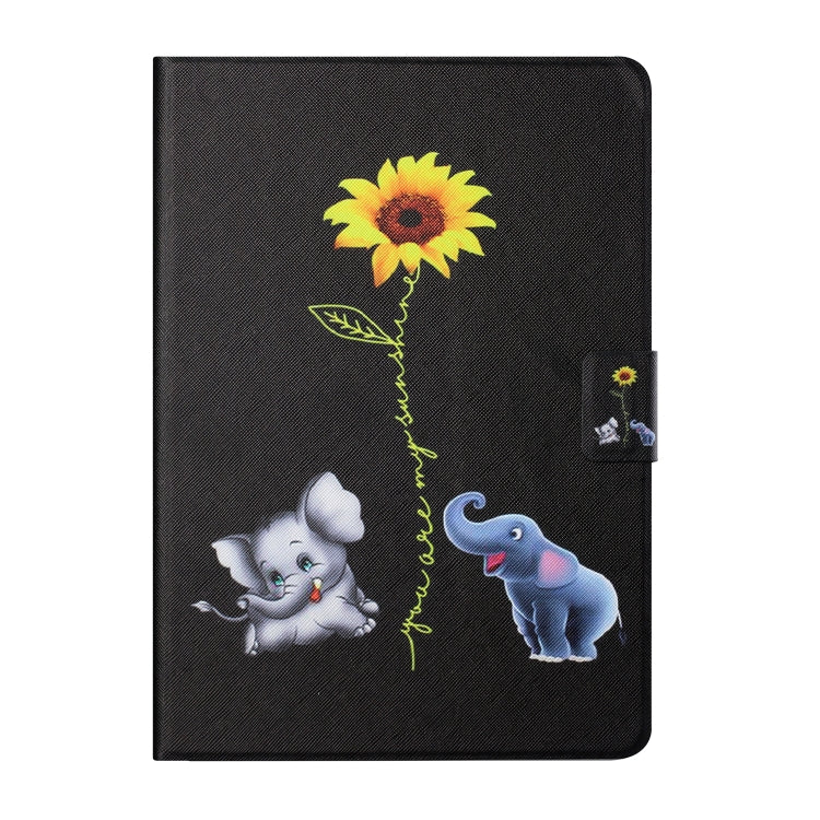 For Samsung Galaxy Tab S6 Lite P610/P615 Colored Drawing Horizontal Flip Leather Case with Holder & Card Slots(Elephant) - Tab S6 Lite P610 / P615 by buy2fix | Online Shopping UK | buy2fix