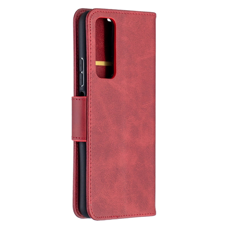For Huawei P smart 2021 / Y7a Retro Lambskin Texture Pure Color Horizontal Flip PU Leather Case with Holder & Card Slots & Wallet & Lanyard(Red) - Huawei Cases by buy2fix | Online Shopping UK | buy2fix