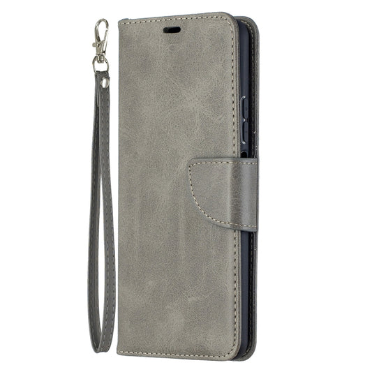 For Huawei P smart 2021 / Y7a Retro Lambskin Texture Pure Color Horizontal Flip PU Leather Case with Holder & Card Slots & Wallet & Lanyard(Grey) by buy2fix