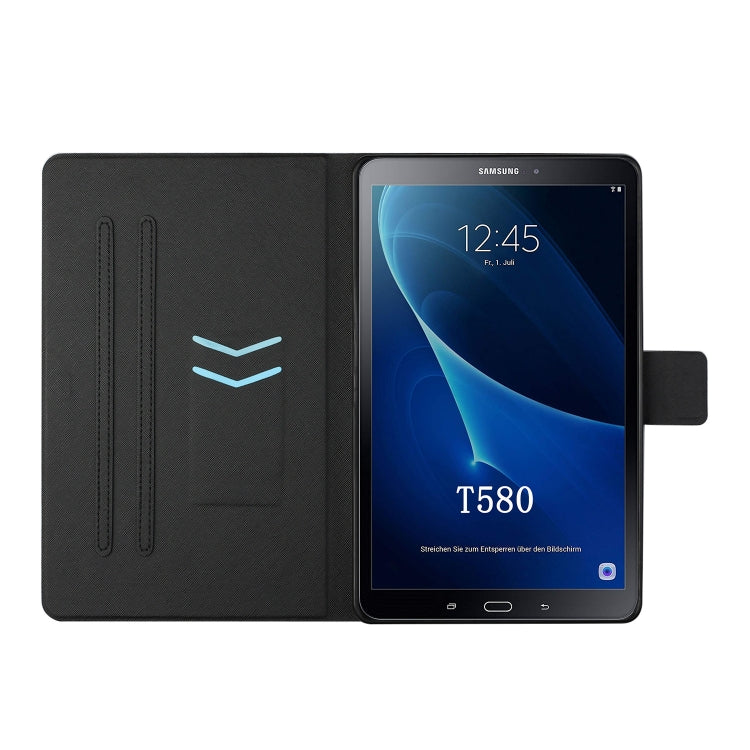 For Samsung Galaxy Tab A 10.1 T580/T585 (2016) Colored Drawing Horizontal Flip Leather Case with Holder & Card Slots & Sleep / Wake-up Function(Butterfly Cat) - Tab A 10.1 by buy2fix | Online Shopping UK | buy2fix