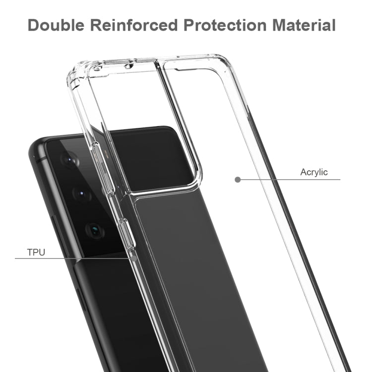 For Samsung Galaxy S21 Ultra 5G Shockproof Scratchproof TPU + Acrylic Protective Case(Black) - Galaxy S21 Ultra 5G Cases by buy2fix | Online Shopping UK | buy2fix