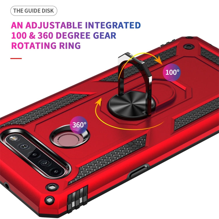 For LG K51S Shockproof TPU + PC Protective Case with 360 Degree Rotating Holder(Black) - LG Cases by buy2fix | Online Shopping UK | buy2fix